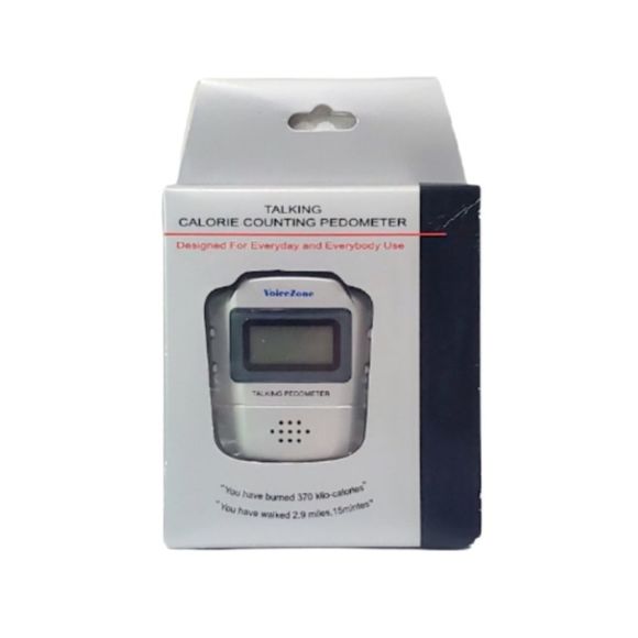 Voice Zone Other - SOLD Pedometer Voice Zone Talking Calorie Counting Pedometer Silver